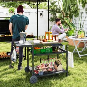 Outdoor Bar Cart Grill Table ( Amazon Shipping)(Prohibited by WalMart) (Color: as picture)
